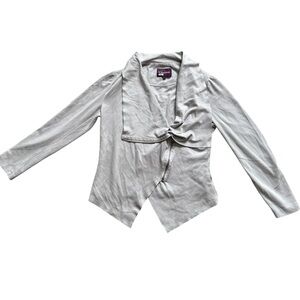 Vigoss Silver Lightweight Faux Suede Moto Jacket Medium